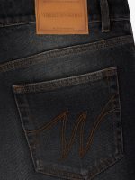 Walk in Paris Pantalon Ample en Denim Noir Délavé (1)